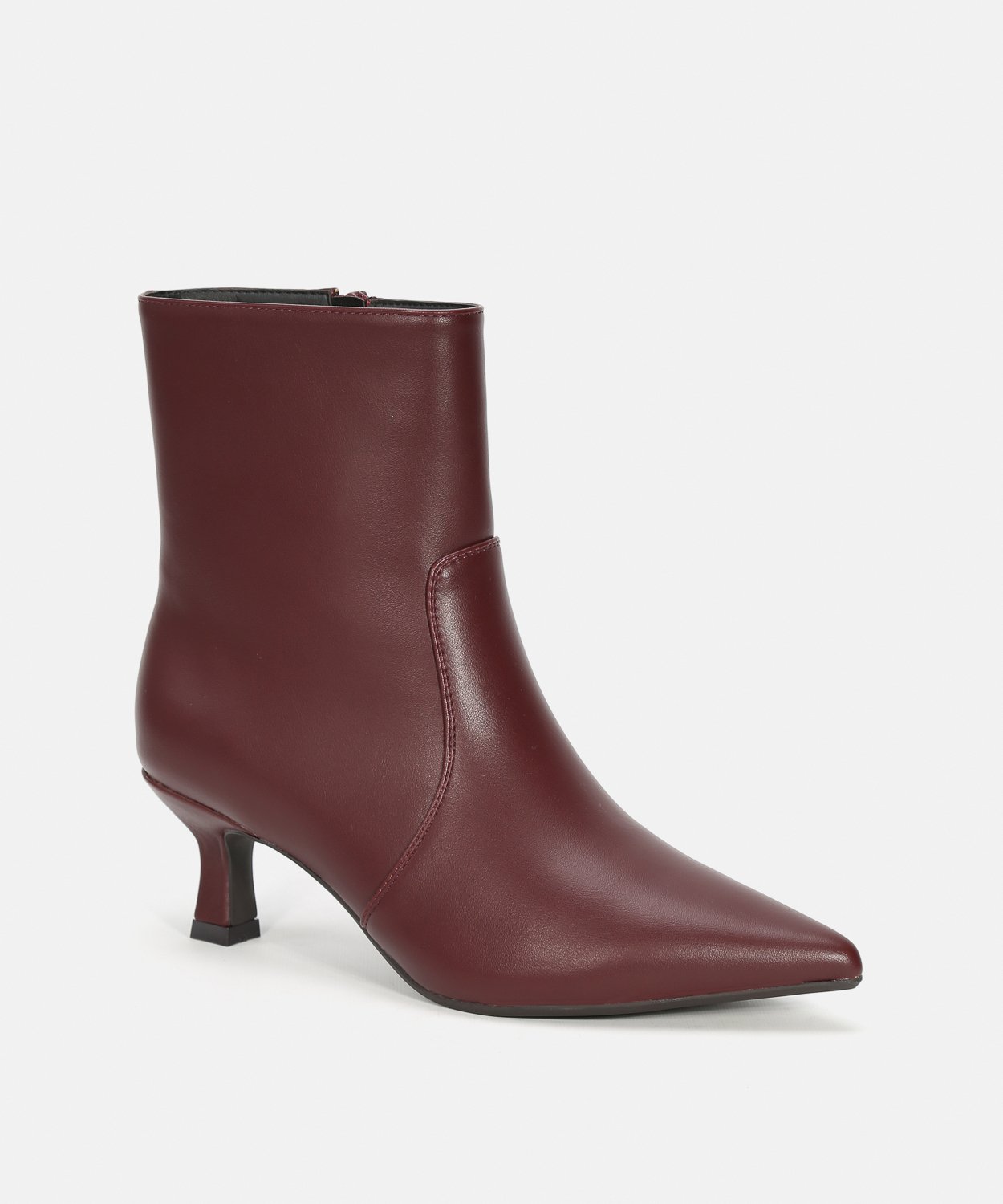 Botines burdeos tacón kitten image number null